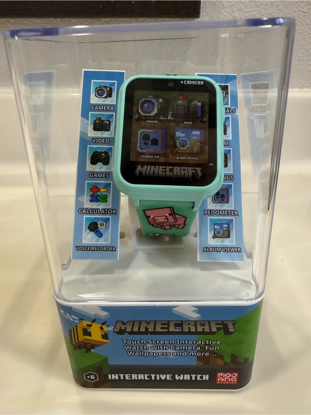 New Minecraft Interactive Touchscreen Kids Watch - Mint Green
